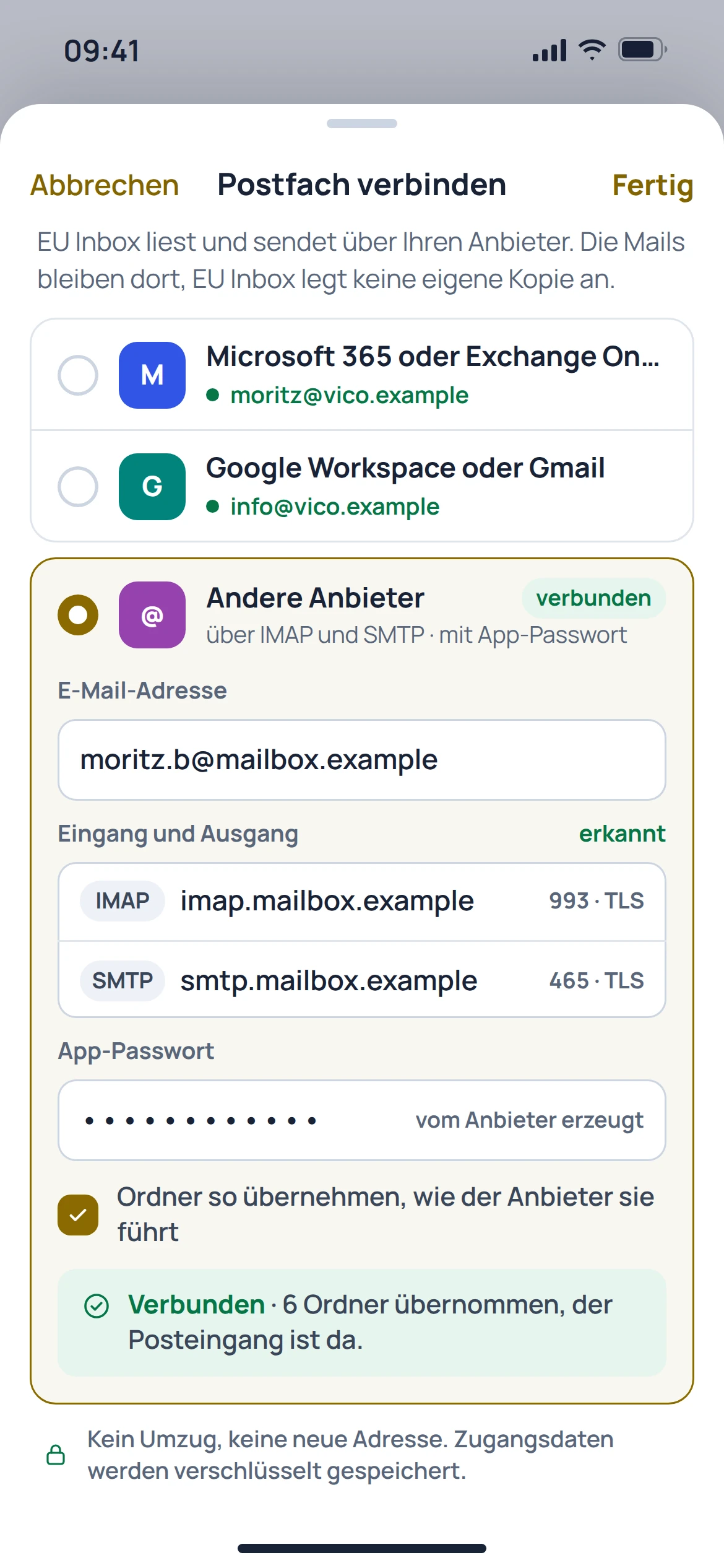 EU Inbox: mobil konceptforhåndsvisning