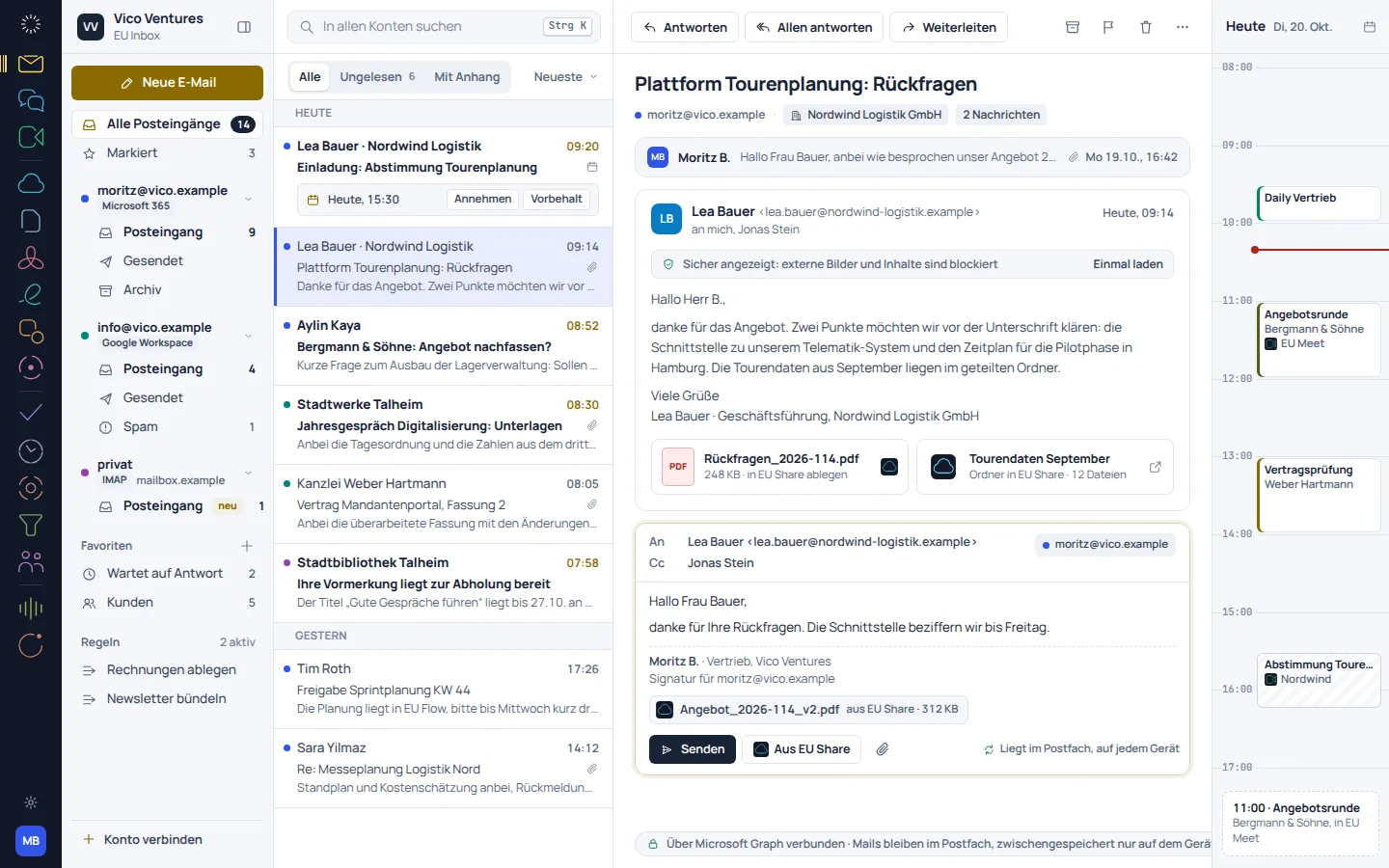 EU Inbox: Konzeptvorschau